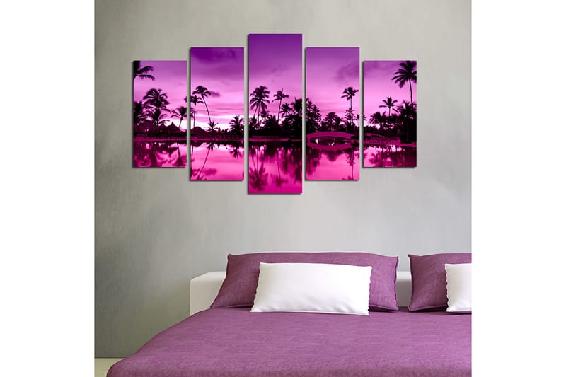 Dekorativ MDF-målning 5-Delar 20x60 cm - Flerfärgad - Inredning - Tavlor & posters - Canvastavla