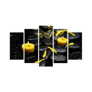 Dekorativ MDF-målning 5-Delar 20x60 cm - Flerfärgad - Inredning - Tavlor & posters - Canvastavla