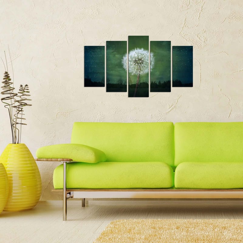 Dekorativ MDF-målning 5-Delar 20x60 cm - Flerfärgad - Inredning - Tavlor & posters - Canvastavla