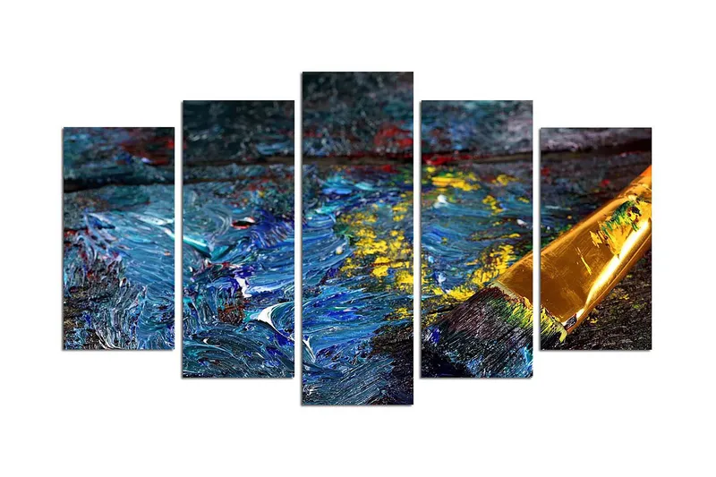 Dekorativ MDF-målning 5-Delar 20x60 cm, Flerfärgad