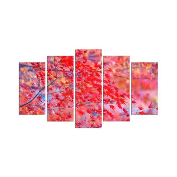 Dekorativ MDF-målning 5-Delar 20x60 cm - Flerfärgad - Inredning - Tavlor & posters - Canvastavla