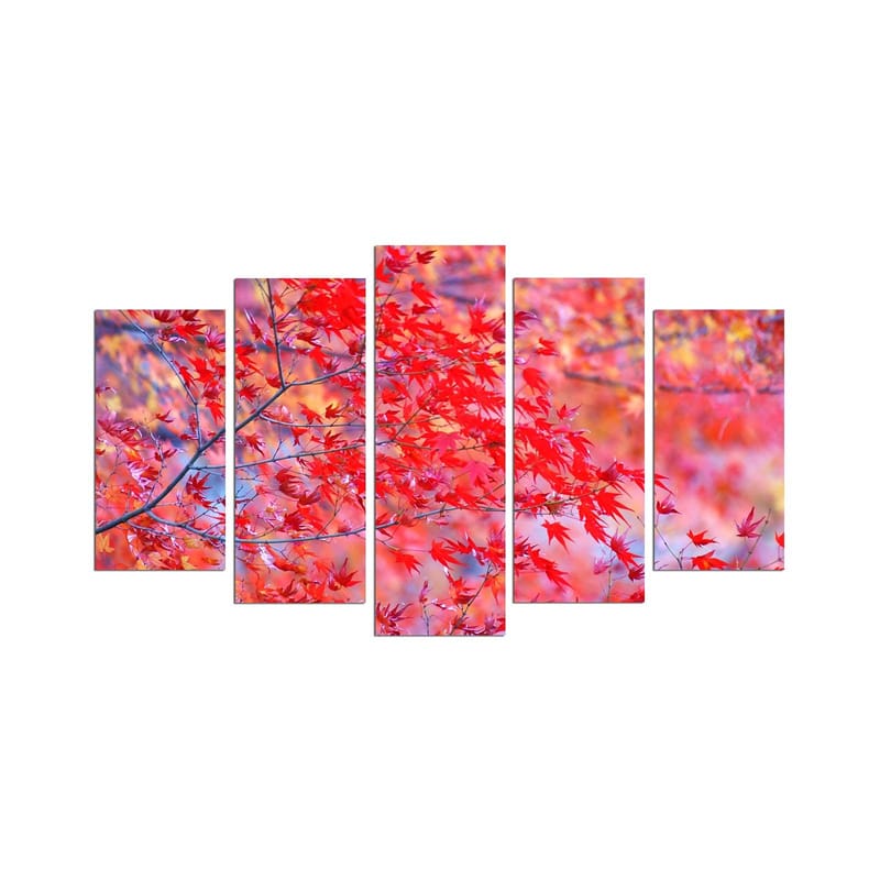 Dekorativ MDF-målning 5-Delar 20x60 cm, Flerfärgad