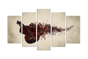 Dekorativ MDF-målning 5-Delar 20x60 cm - Flerfärgad - Inredning - Tavlor & posters - Canvastavla