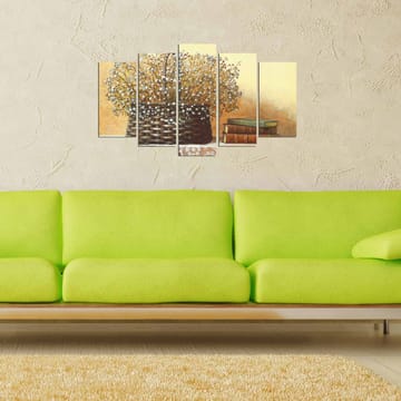 Dekorativ MDF-målning 5-Delar 20x60 cm - Flerfärgad - Inredning - Tavlor & posters - Canvastavla