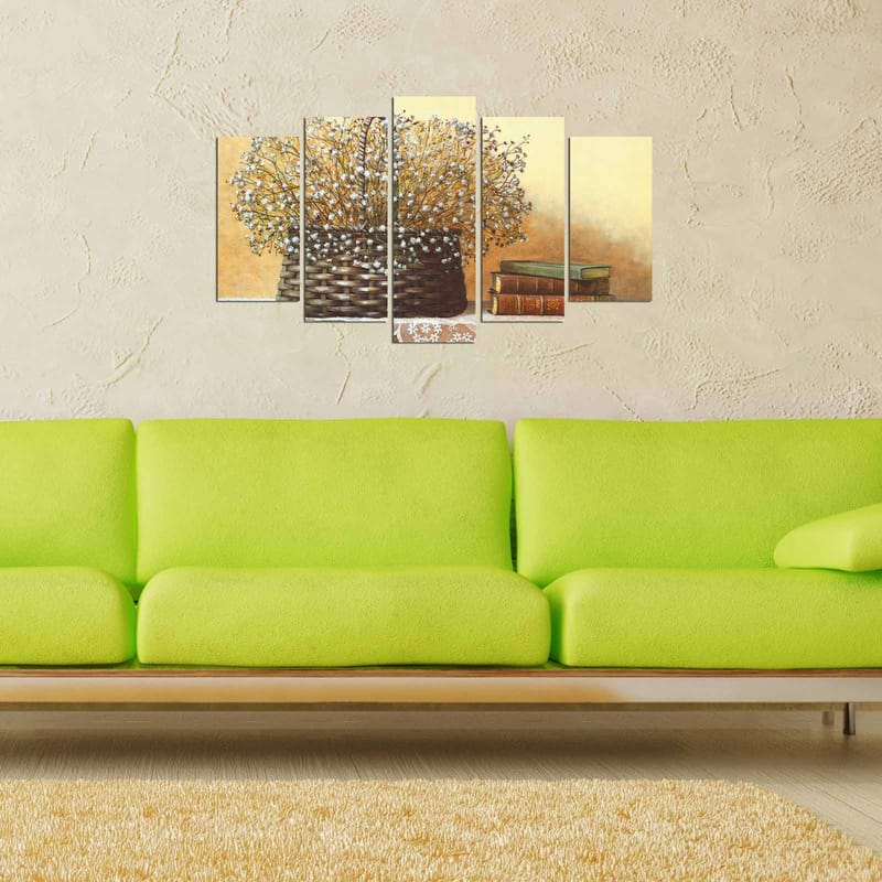 Dekorativ MDF-målning 5-Delar 20x60 cm - Flerfärgad - Inredning - Tavlor & posters - Canvastavla