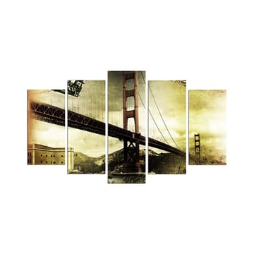 Dekorativ MDF-målning 5-Delar 20x60 cm - Flerfärgad - Inredning - Tavlor & posters - Canvastavla