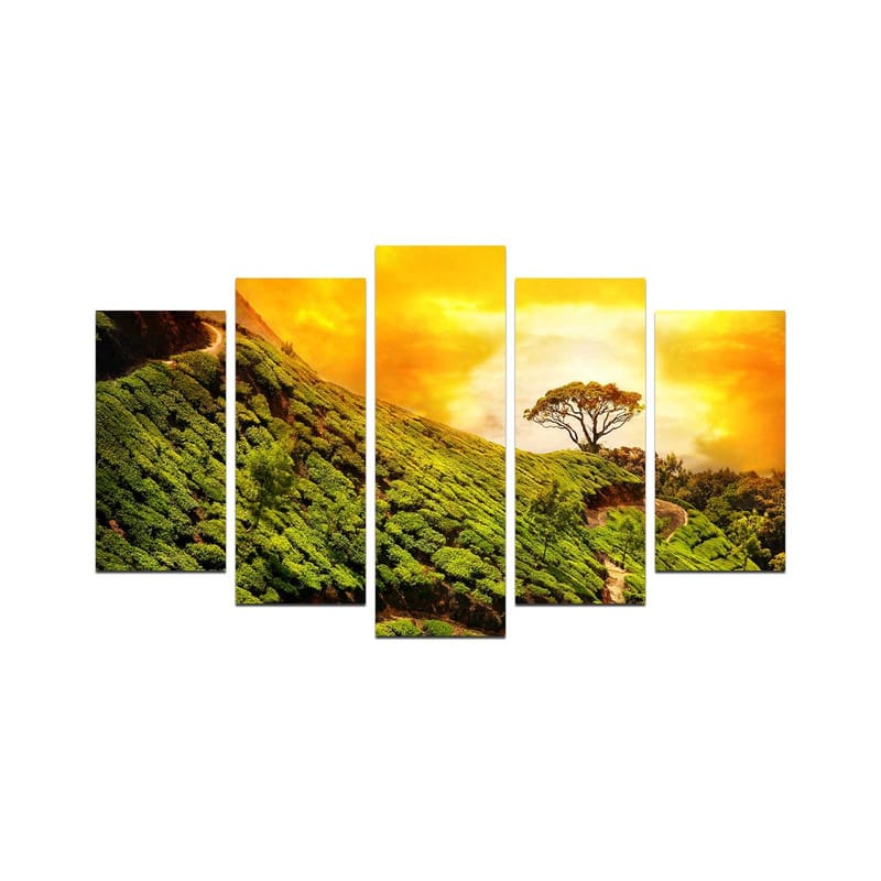 Dekorativ MDF-målning 5-Delar 20x60 cm, Flerfärgad