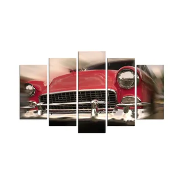 Dekorativ MDF-målning 5-Delar 20x60 cm - Flerfärgad - Inredning - Tavlor & posters - Canvastavla