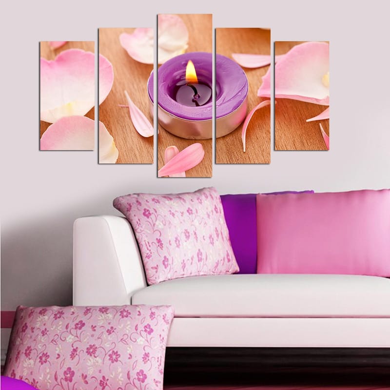 Dekorativ MDF-målning 5-Delar 20x60 cm - Flerfärgad - Inredning - Tavlor & posters - Canvastavla