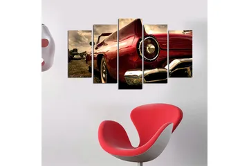 Dekorativ MDF-målning 5-Delar 20x60 cm - Flerfärgad - Inredning - Tavlor & posters - Canvastavla