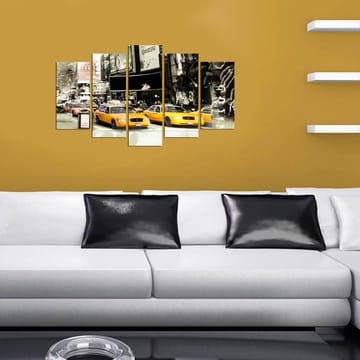 Dekorativ MDF-målning 5-Delar 20x60 cm - Flerfärgad - Inredning - Tavlor & posters - Canvastavla