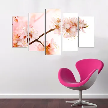 Dekorativ MDF-målning 5-Delar 20x60 cm - Flerfärgad - Inredning - Tavlor & posters - Canvastavla