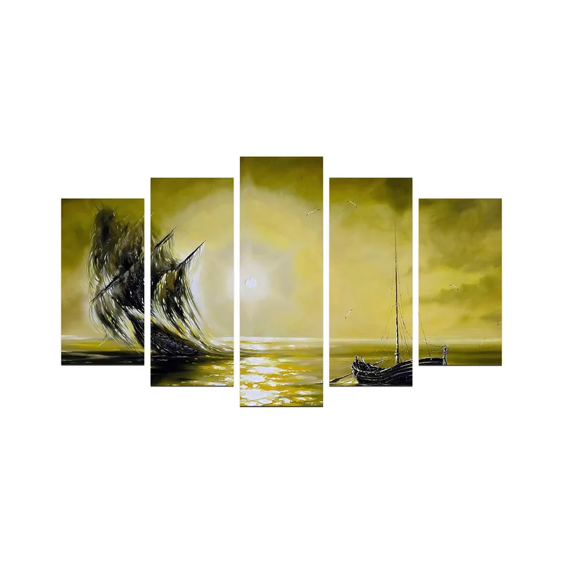 Dekorativ MDF-målning 5-Delar 20x60 cm, Flerfärgad