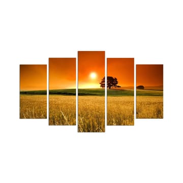 Dekorativ MDF-målning 5-Delar 20x60 cm - Flerfärgad - Inredning - Tavlor & posters - Canvastavla