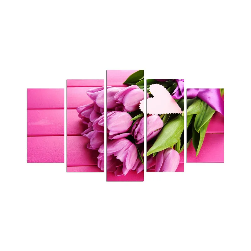 Dekorativ MDF-målning 5-Delar 20x60 cm, Flerfärgad