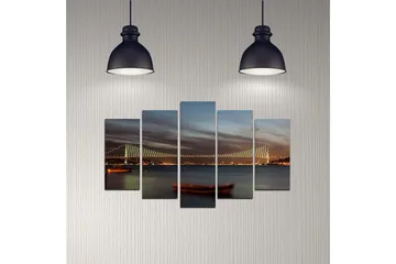 Dekorativ MDF-målning 5-Delar 20x60 cm - Flerfärgad - Inredning - Tavlor & posters - Canvastavla