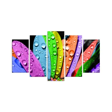 Dekorativ MDF-målning 5-Delar 20x60 cm - Flerfärgad - Inredning - Tavlor & posters - Canvastavla