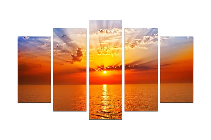 Dekorativ MDF-målning 5-Delar 20x60 cm, Flerfärgad