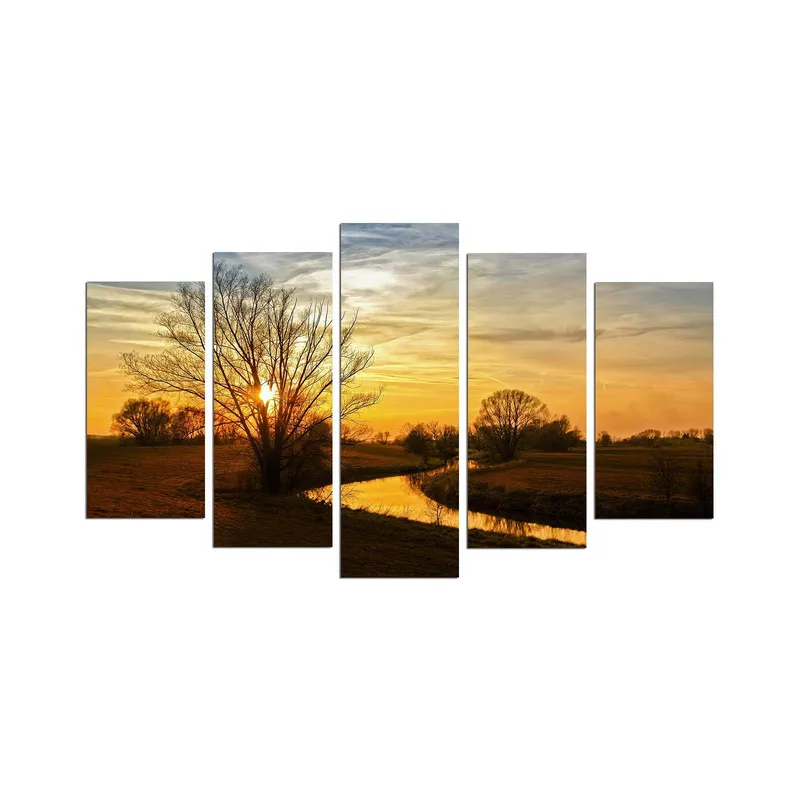 Dekorativ MDF-målning 5-Delar 20x60 cm, Flerfärgad