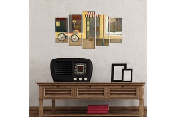 Dekorativ MDF-målning 5-Delar 20x60 cm - Flerfärgad - Inredning - Tavlor & posters - Canvastavla