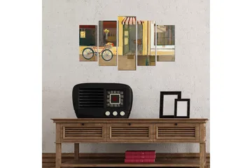 Dekorativ MDF-målning 5-Delar 20x60 cm - Flerfärgad - Inredning - Tavlor & posters - Canvastavla