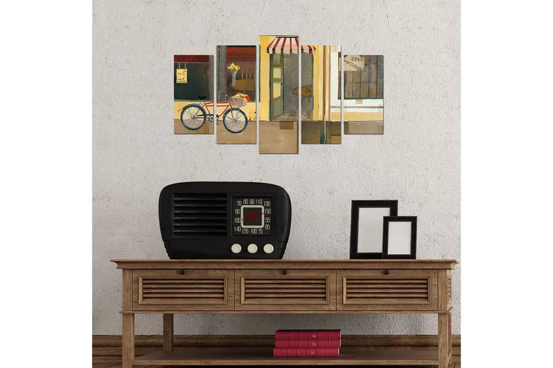 Dekorativ MDF-målning 5-Delar 20x60 cm - Flerfärgad - Inredning - Tavlor & posters - Canvastavla