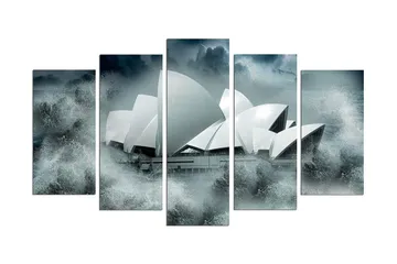 Dekorativ MDF-målning 5-Delar 20x60 cm - Flerfärgad - Inredning - Tavlor & posters - Canvastavla