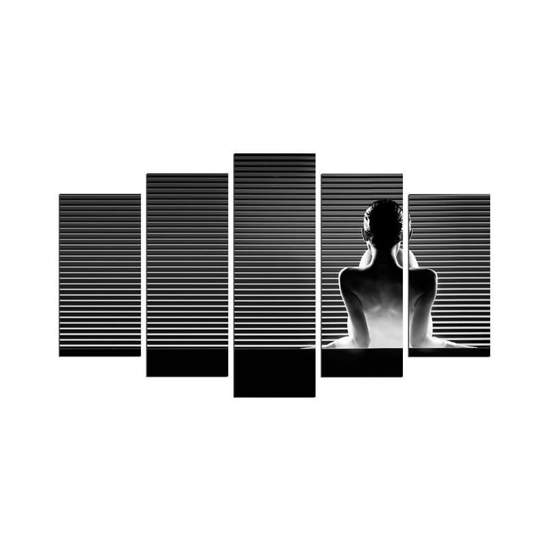 Dekorativ MDF-målning 5-Delar 20x60 cm, Flerfärgad