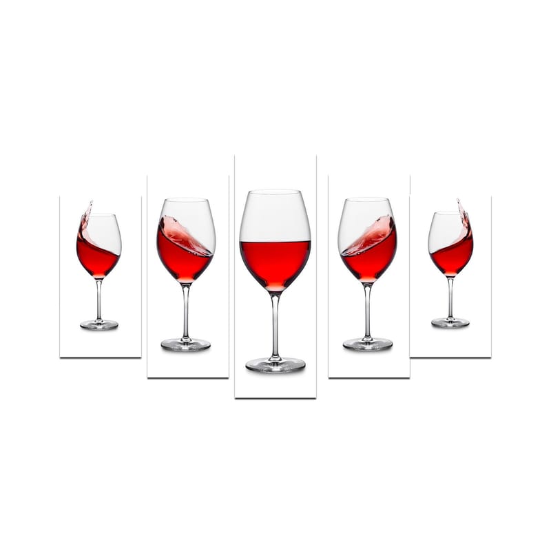 Dekorativ MDF-målning 5-Delar 20x60 cm - Flerfärgad - Inredning - Tavlor & posters - Canvastavla