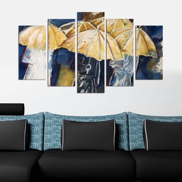 Dekorativ MDF-målning 5-Delar 20x60 cm - Flerfärgad - Inredning - Tavlor & posters - Canvastavla