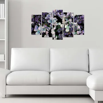 Dekorativ MDF-målning 5-Delar 20x60 cm - Flerfärgad - Inredning - Tavlor & posters - Canvastavla