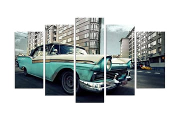 Dekorativ MDF-målning 5-Delar 20x60 cm - Flerfärgad - Inredning - Tavlor & posters - Canvastavla