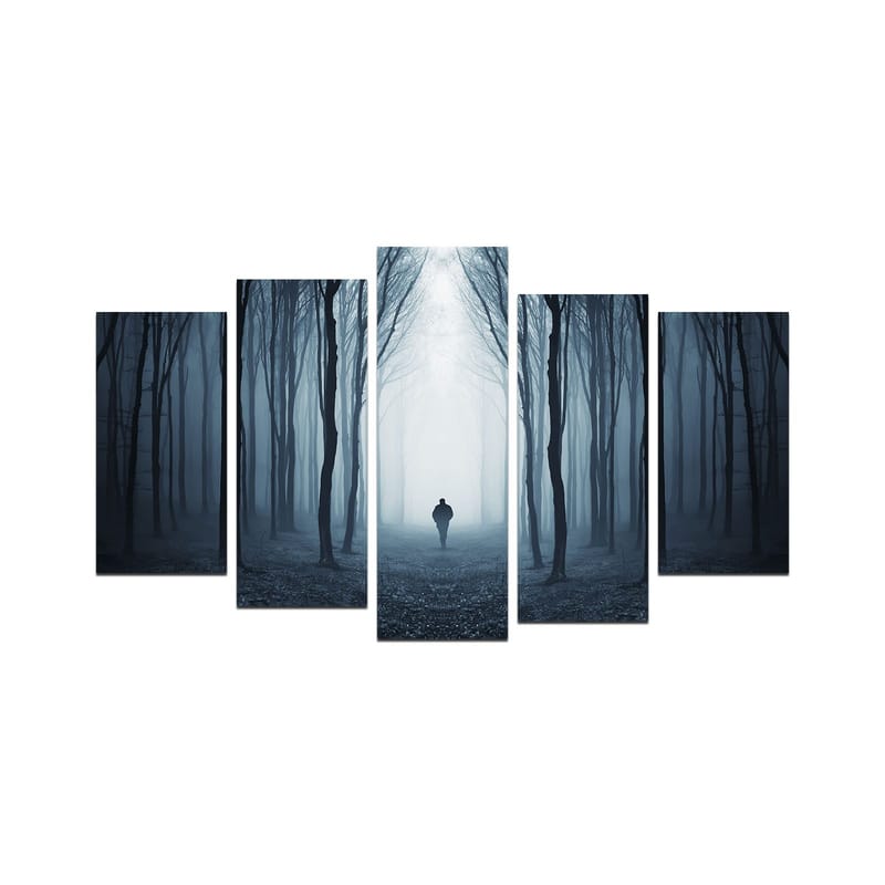 Dekorativ MDF-målning 5-Delar 20x60 cm, Flerfärgad