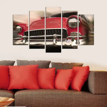 Dekorativ MDF-målning 5-Delar 20x60 cm - Flerfärgad - Inredning - Tavlor & posters - Canvastavla