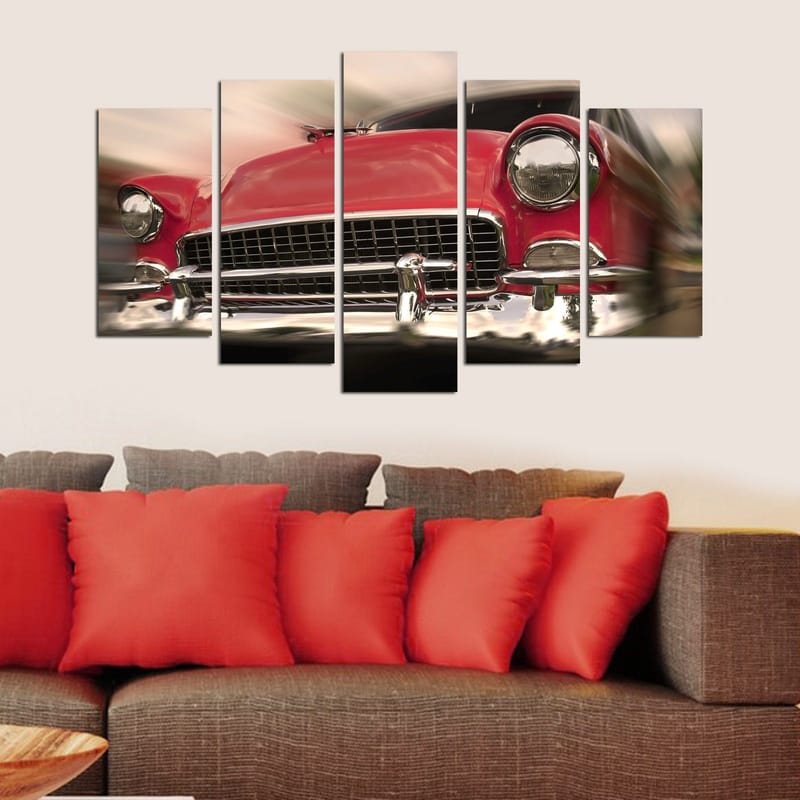 Dekorativ MDF-målning 5-Delar 20x60 cm - Flerfärgad - Inredning - Tavlor & posters - Canvastavla