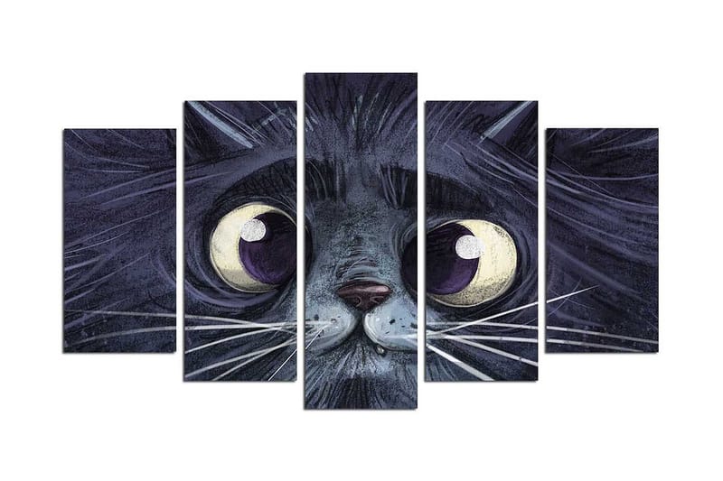 Dekorativ MDF-målning 5-Delar 20x60 cm, Flerfärgad