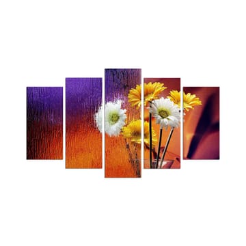 Dekorativ MDF-målning 5-Delar 20x60 cm - Flerfärgad - Inredning - Tavlor & posters - Canvastavla