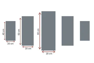 Dekorativ MDF-målning 5-Delar 20x60 cm - Flerfärgad - Inredning - Tavlor & posters - Canvastavla