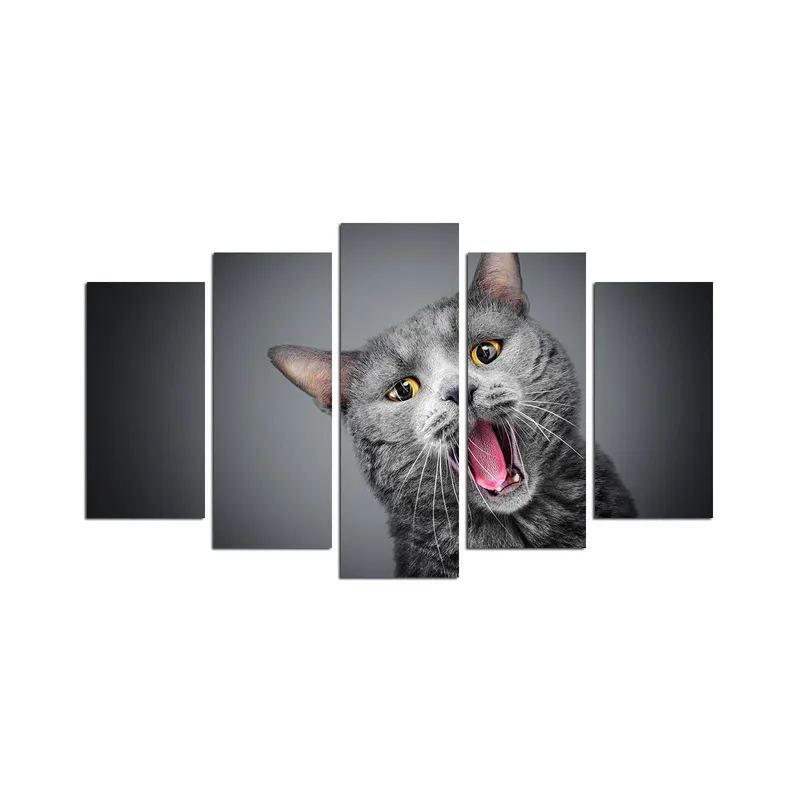 Dekorativ MDF-målning 5-Delar 20x60 cm, Flerfärgad