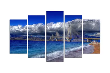 Dekorativ MDF-målning 5-Delar 20x60 cm - Flerfärgad - Inredning - Tavlor & posters - Canvastavla