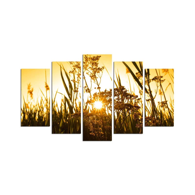 Dekorativ MDF-målning 5-Delar 20x60 cm, Flerfärgad