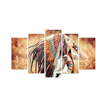 Dekorativ MDF-målning 5-Delar 20x60 cm - Flerfärgad - Inredning - Tavlor & posters - Canvastavla