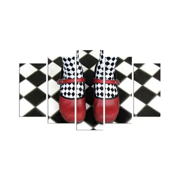 Dekorativ MDF-målning 5-Delar 20x60 cm - Flerfärgad - Inredning - Tavlor & posters - Canvastavla