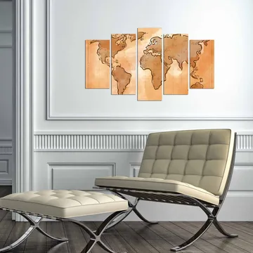 Dekorativ MDF-målning 5-Delar 20x60 cm - Flerfärgad - Inredning - Tavlor & posters - Canvastavla