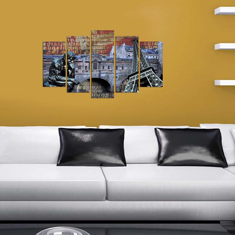 Dekorativ MDF-målning 5-Delar 20x60 cm - Flerfärgad - Inredning - Tavlor & posters - Canvastavla