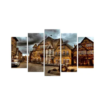 Dekorativ MDF-målning 5-Delar 20x60 cm - Flerfärgad - Inredning - Tavlor & posters - Canvastavla