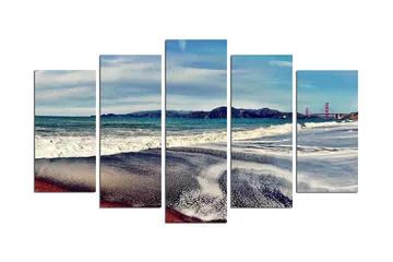 Dekorativ MDF-målning 5-Delar 20x60 cm - Flerfärgad - Inredning - Tavlor & posters - Canvastavla