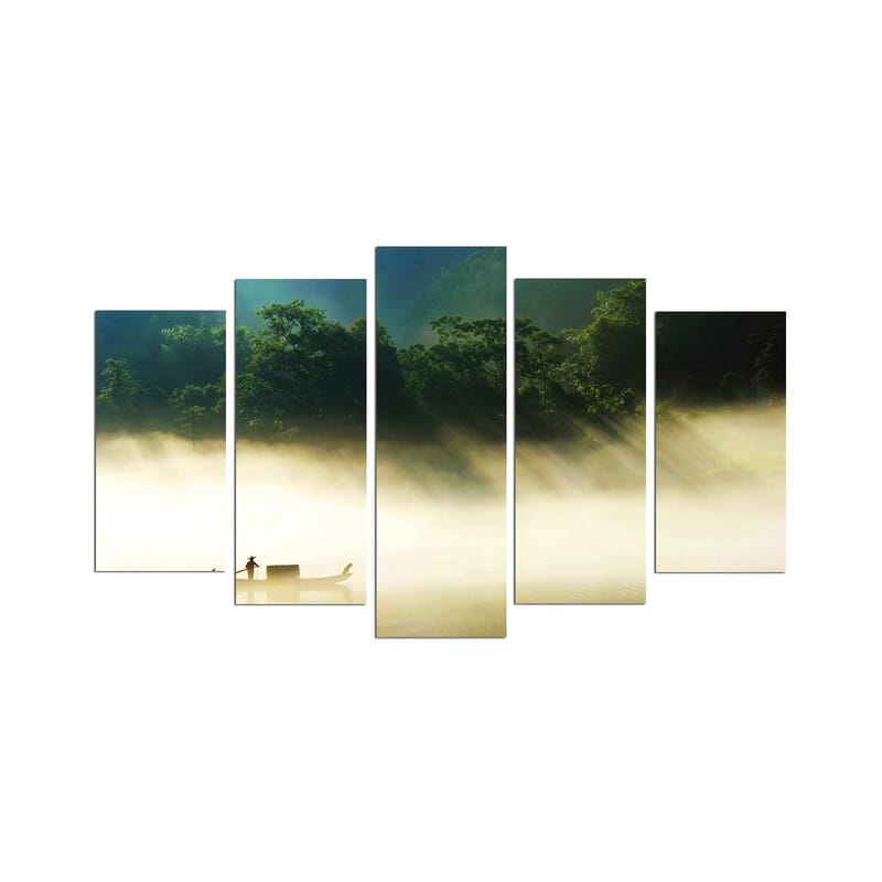 Dekorativ MDF-målning 5-Delar 20x60 cm, Flerfärgad