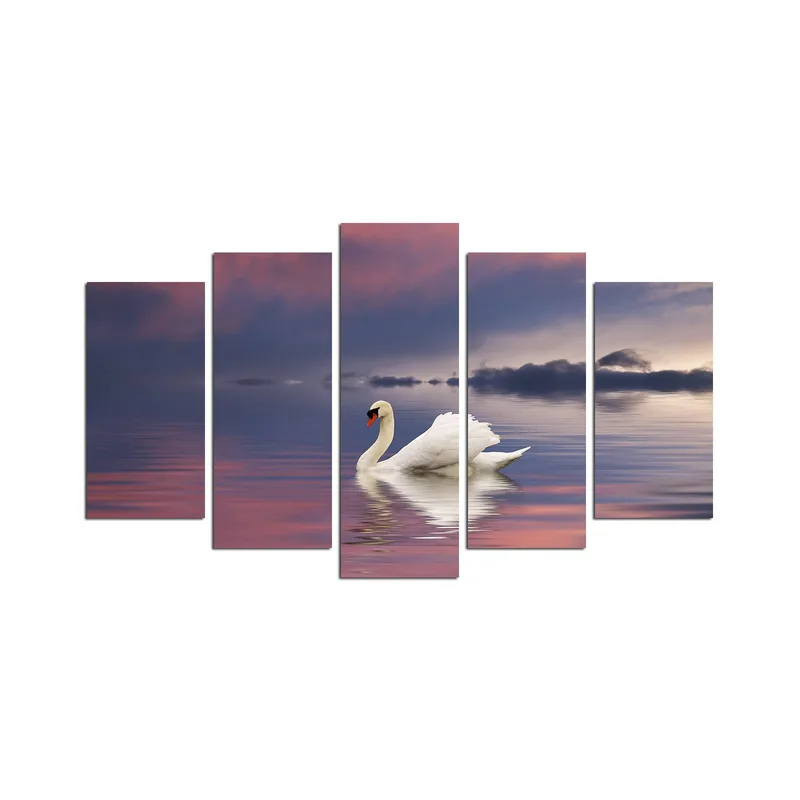 Dekorativ MDF-målning 5-Delar 20x60 cm, Flerfärgad