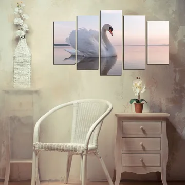 Dekorativ MDF-målning 5-Delar 20x60 cm - Flerfärgad - Inredning - Tavlor & posters - Canvastavla